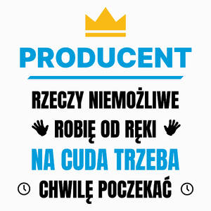 Producent Rzeczy Niemożliwe Robię Od Ręki - Poduszka Biała