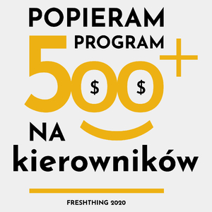 Program 500 Plus Na Kierowników - Męska Koszulka Biała