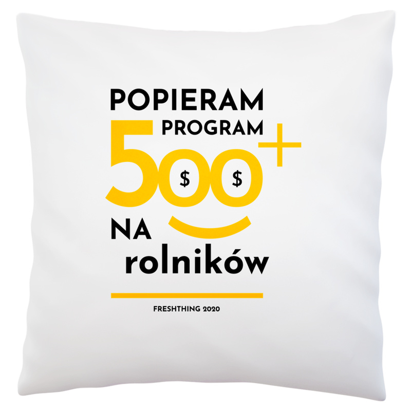 Program 500 Plus Na Rolników - Poduszka Biała