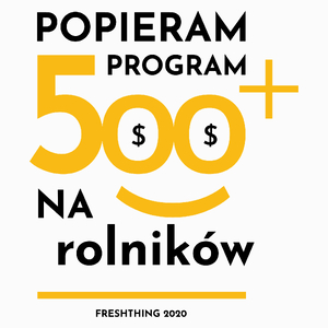 Program 500 Plus Na Rolników - Poduszka Biała