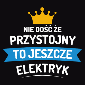 Przystojny Elektryk - Męska Bluza z kapturem Czarna