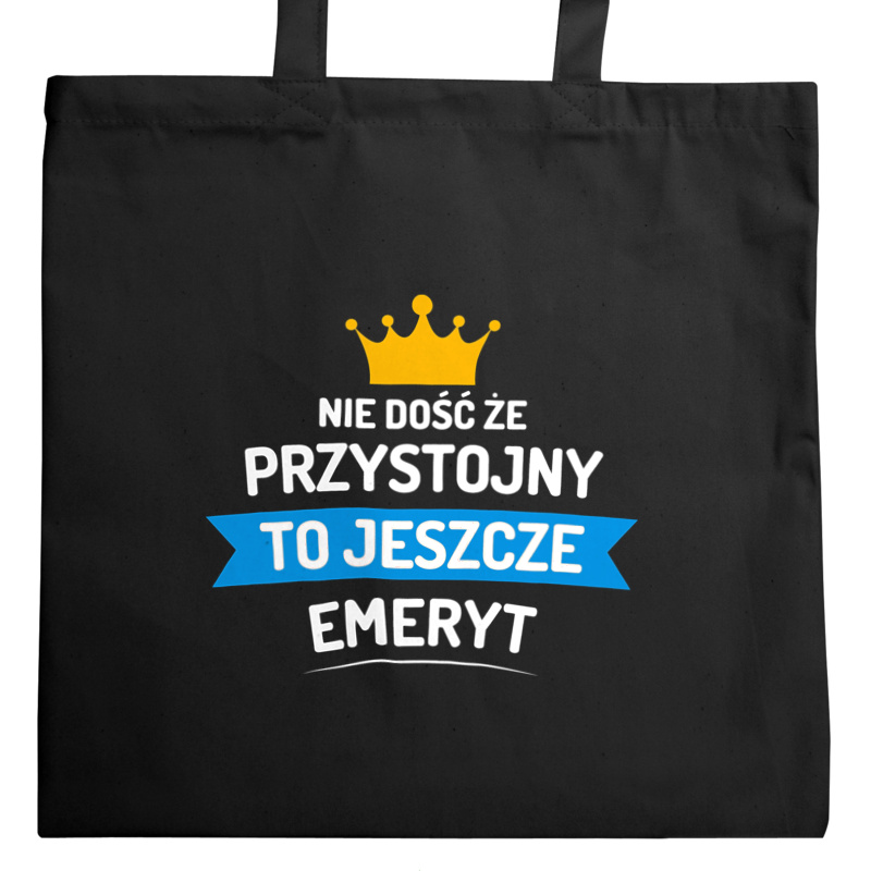 Przystojny Emeryt - Torba Na Zakupy Czarna