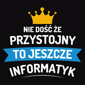 Przystojny Informatyk - Męska Bluza Czarna