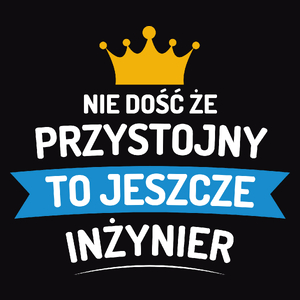 Przystojny Inżynier - Męska Bluza z kapturem Czarna