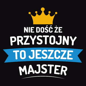 Przystojny Majster - Męska Bluza z kapturem Czarna