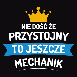 Przystojny Mechanik - Męska Bluza Czarna