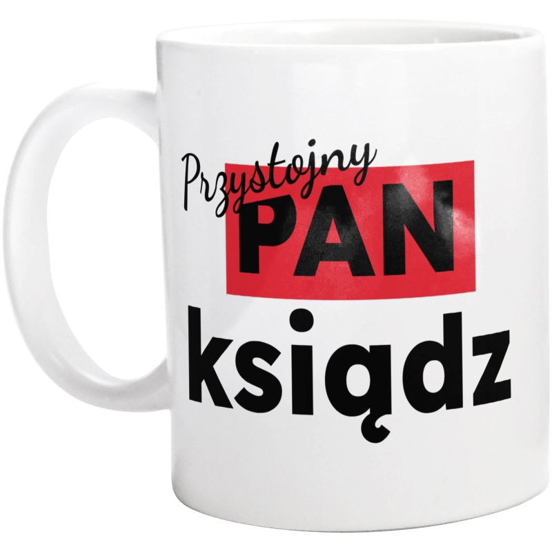 Przystojny Pan Ksiądz - Kubek Biały