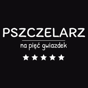 Pszczelarz Na 5 Gwiazdek - Męska Koszulka Czarna