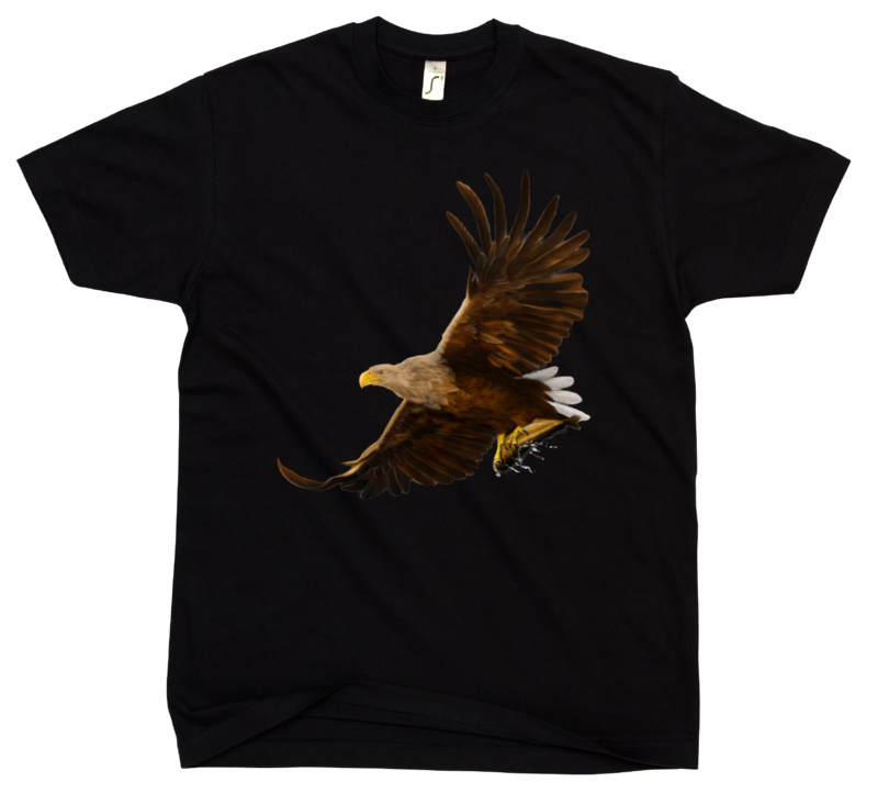 Ptak Bielik - Męska Koszulka Czarna