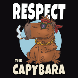 Respect Capybara Kapibara - Męska Bluza Czarna