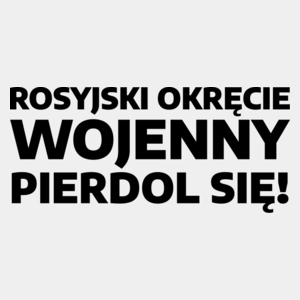 Rosyjski Okręt Wojenny - Męska Koszulka Biała