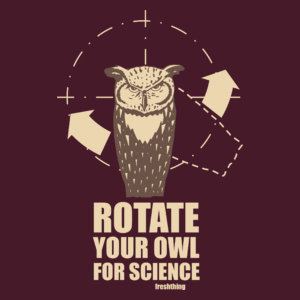 Rotate Your Owl For Science - Męska Koszulka Burgundowa