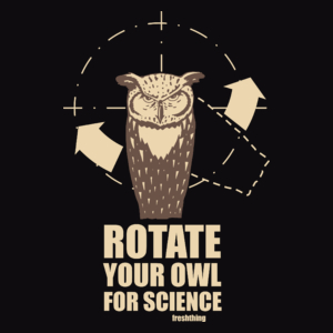 Rotate Your Owl For Science - Męska Koszulka Czarna