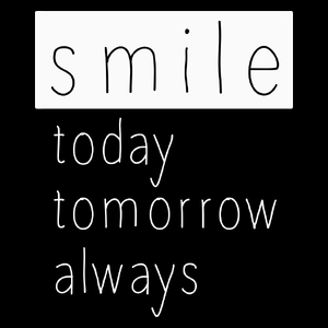 SMILE today tomorrow always - Torba Na Zakupy Czarna