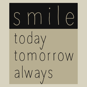 SMILE today tomorrow always - Torba Na Zakupy Natural