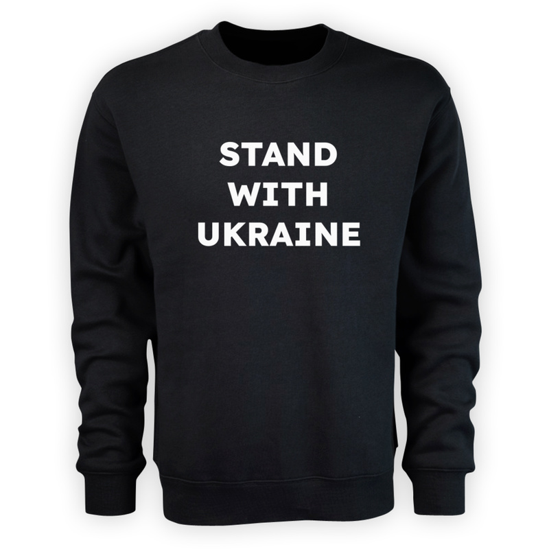 STAND WITH UKRAINE  - Męska Bluza Czarna