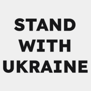 STAND WITH UKRAINE  - Męska Koszulka Biała