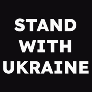 STAND WITH UKRAINE  - Męska Koszulka Czarna