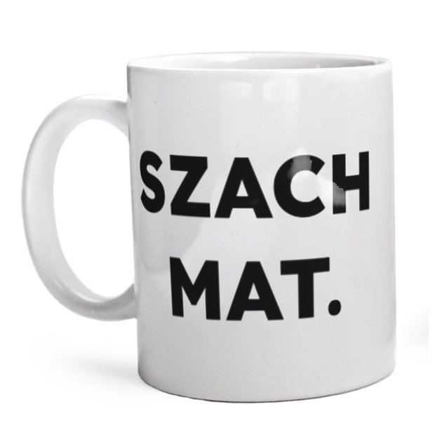 SZACH MAT.  - Kubek Biały