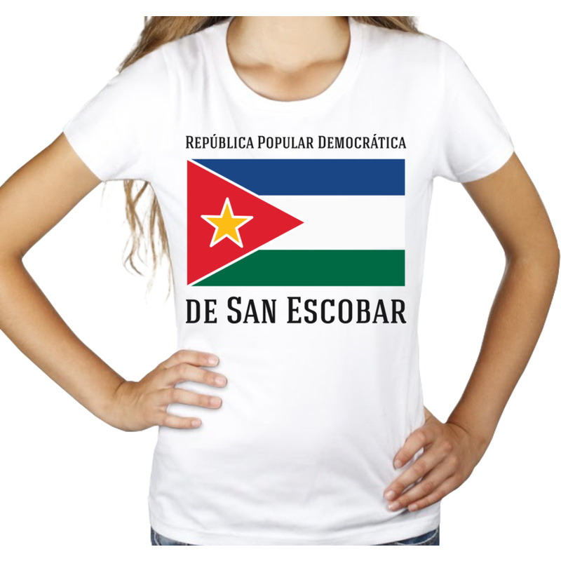 SanEscobar San Escobar Flaga - Damska Koszulka Biała
