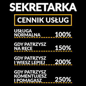 Sekretarka - Cennik Usług - Torba Na Zakupy Czarna