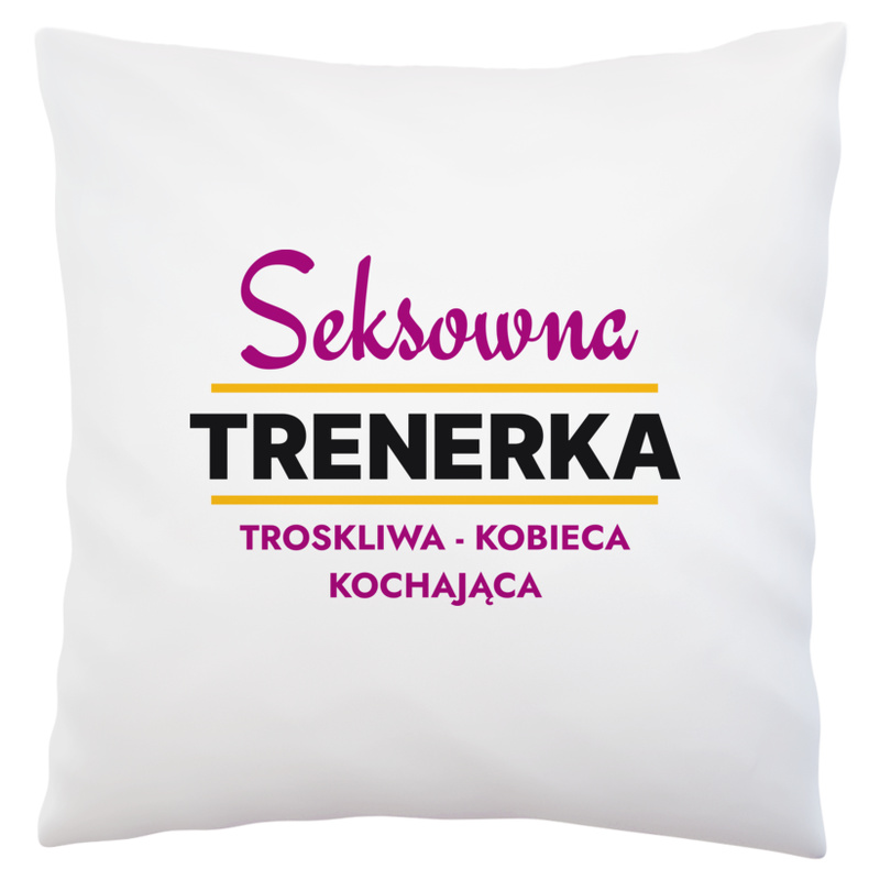 Seksowna Trenerka - Poduszka Biała