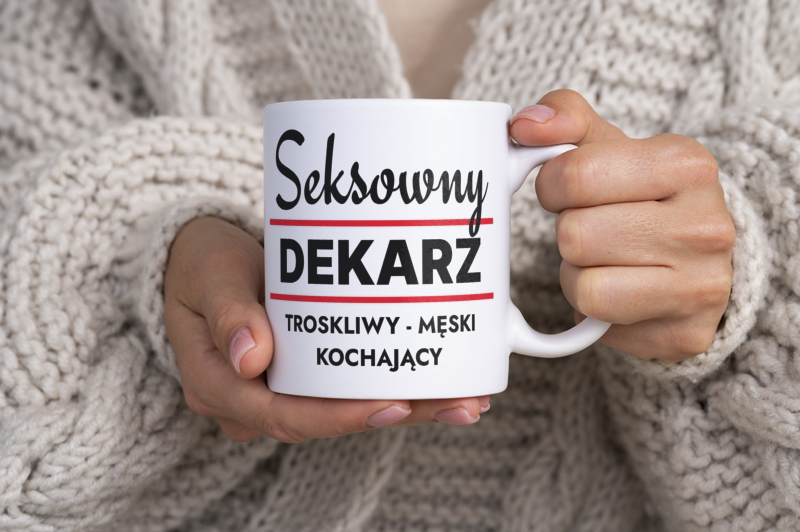 Seksowny Dekarz - Kubek Biały