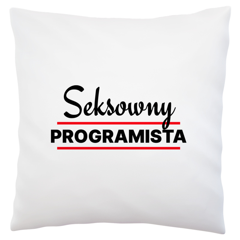 Seksowny Programista - Poduszka Biała