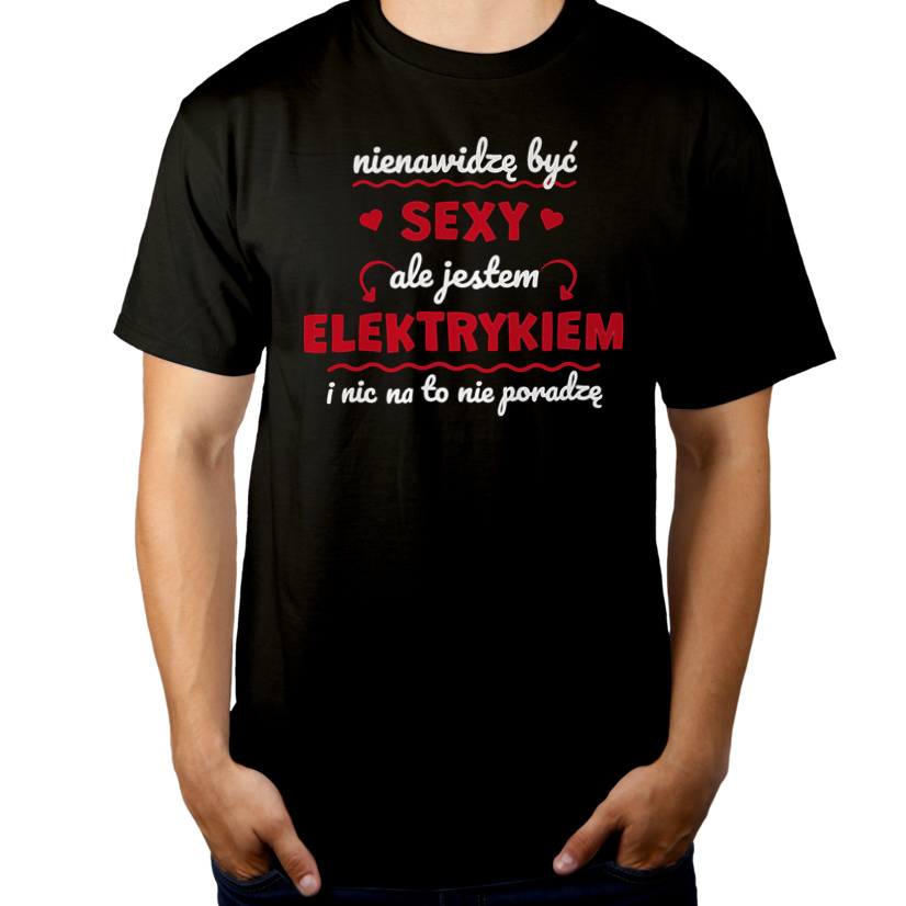 Sexy Elektryk - Męska Koszulka Czarna
