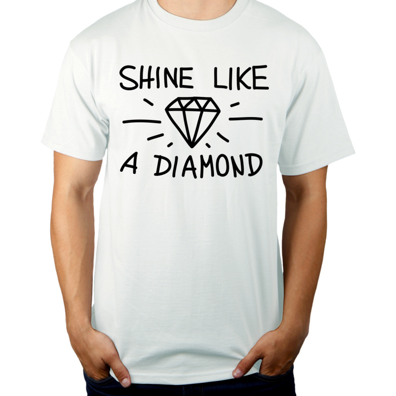 Shine Like A Diamond - Męska Koszulka Biała