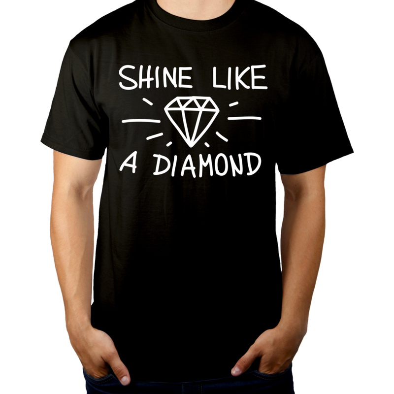 Shine Like A Diamond - Męska Koszulka Czarna