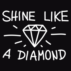 Shine Like A Diamond - Męska Koszulka Czarna