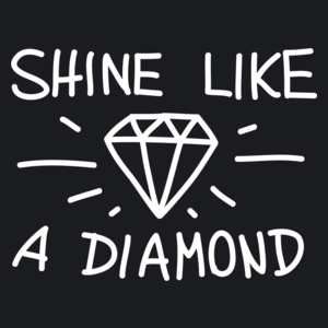 Shine Like A Diamond - Damska Koszulka Czarna