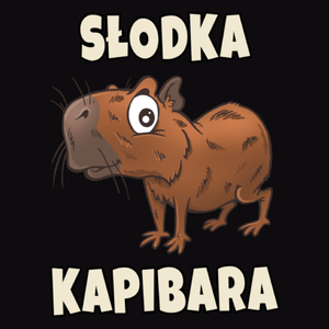 Słodka Kapibara - Męska Bluza z kapturem Czarna