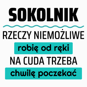 Sokolnik - Rzeczy Niemożliwe Robię Od Ręki - Na Cuda Trzeba Chwilę Poczekać - Poduszka Biała