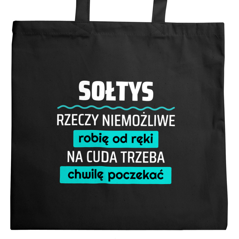 Sołtys - Rzeczy Niemożliwe Robię Od Ręki - Torba Na Zakupy Czarna