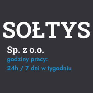 Sołtys Sp. Z O.o. Godziny Pracy - Męska Koszulka Szara