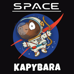 Space Kapybara Kapibara - Męska Bluza z kapturem Czarna