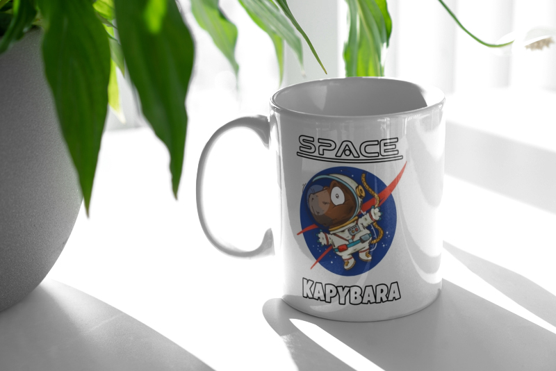 Space Kapybara Kapibara - Kubek Biały