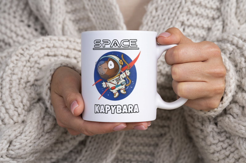 Space Kapybara Kapibara - Kubek Biały