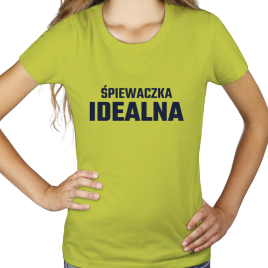 Śpiewaczka Idealna - Damska Koszulka Jasno Zielona