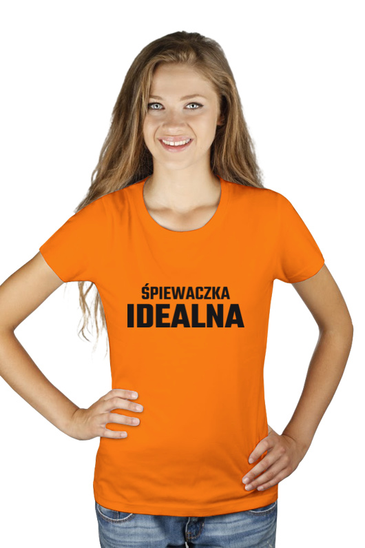 Śpiewaczka Idealna - Damska Koszulka Pomarańczowa