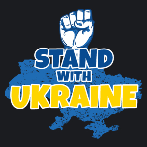 Stand With Ukraine - Damska Koszulka Czarna