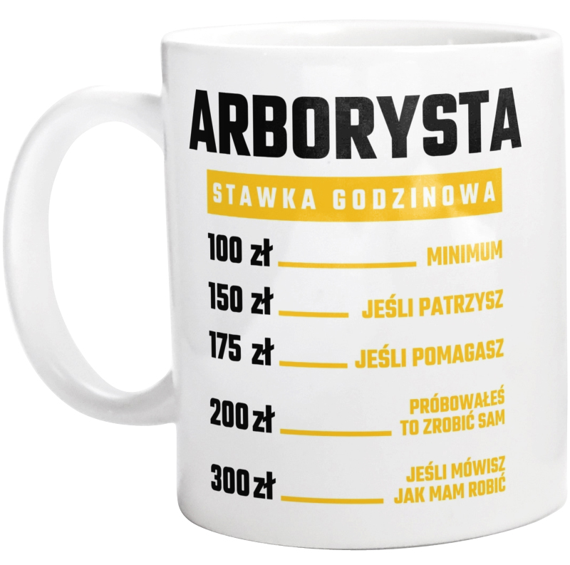 Stawka Godzinowa Arborysta - Kubek Biały