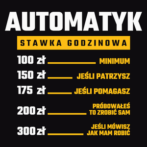 Stawka Godzinowa Automatyk - Męska Koszulka Czarna