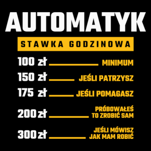 Stawka Godzinowa Automatyk - Torba Na Zakupy Czarna