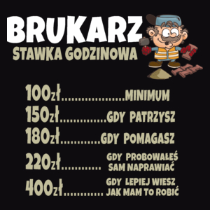 Stawka Godzinowa Brukarz - Męska Bluza z kapturem Czarna