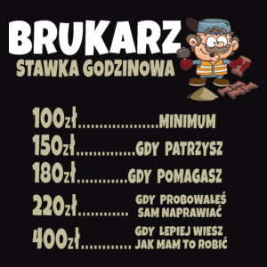 Stawka Godzinowa Brukarz - Męska Koszulka Czarna