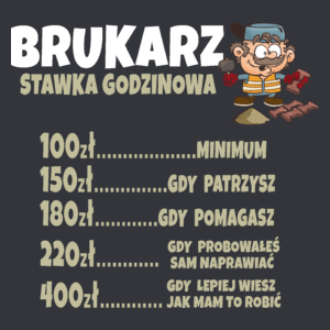 Stawka Godzinowa Brukarz - Męska Koszulka Szara