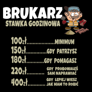 Stawka Godzinowa Brukarz - Torba Na Zakupy Czarna